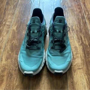 Salomon Supercross 4 Trail Running Shoes Aquifer Lunar Rock Ebony Size 6